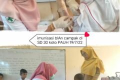 Pelaksanaan BIAN (Bulan Imunisasi Anak Nasional) di Wilayah kerja puskesmas sungai limau.