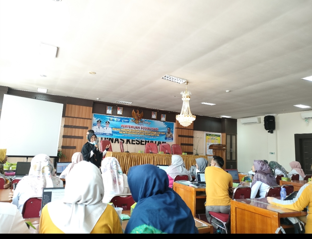 Pertemuan Sosialisasi dan Evaluasi Program Kesehatan Kerja dan Olahraga serta Advokasi Penggunaan Aplikasi SIPGAR dan SITKO